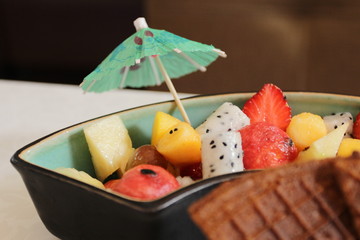 set of different dessert photos arranged together into a collage