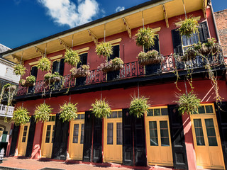 Building with Balcony and Plants 5 French Quarter New Orleans