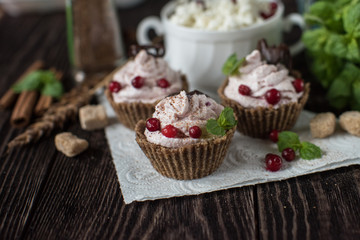 Homemade dessert from cottage cheese