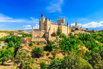 Fototapeta na wymiar Segovia, Spain. The Alcazar of Segovia. Castilla y Leon.