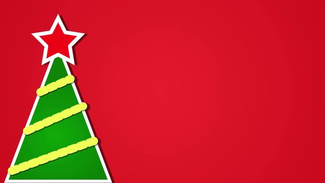 Christmas tree motion background animation red