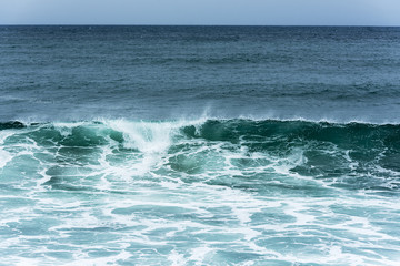 Pacific Ocean - Coast. Soft storm on the ocean. Water Background