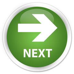 Next soft green glossy round button