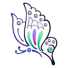 Colored butterfly logo © Anna Rassadnikova