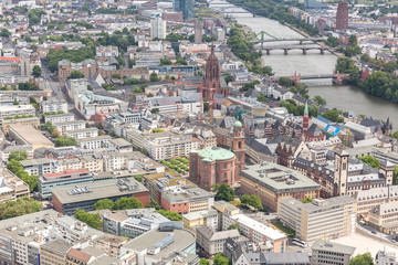 Fototapeta na wymiar Frankfurt Germany aerial view