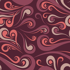 Seamless vintage curly pattern