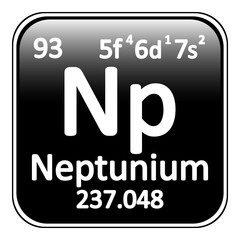 Periodic table element neptunium icon.