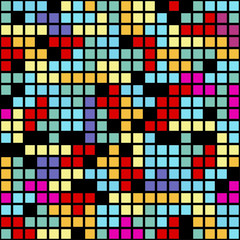 Color mosaic seamless pattern