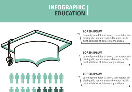 Global Education and Graduation Infographic with Hand Drawn Style Icons 1