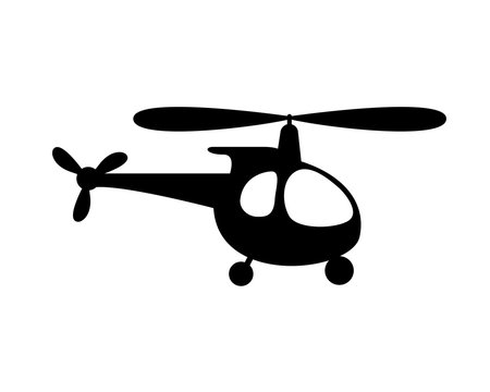 helicopter vector flat sign