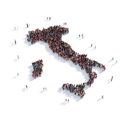 people group shape map Italy