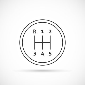 Manual transmission outline icon