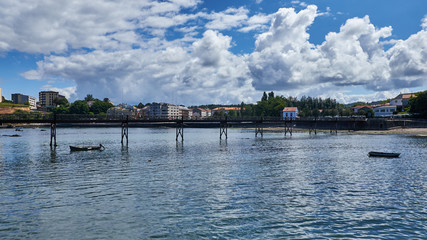 Fototapeta premium Landscapes or places or famous landmarks in Santa Cruz Galicia, Spain or flowers or backlights or sunsets or textures