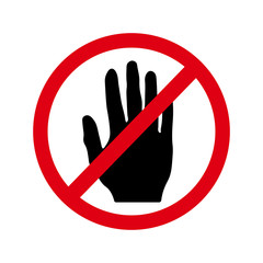 No touch icon vector