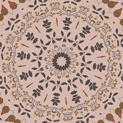 floral circle pattern