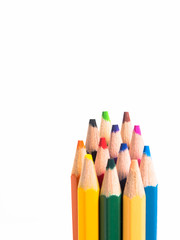Obraz premium color pencils isolated on white background.