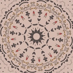 floral circle pattern