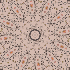 floral circle pattern
