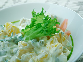 Finnish salad with potatoes