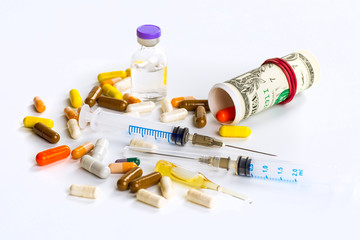 Variety of medicines and drugs