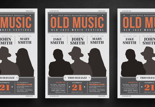 Old Retro Music Flyer Layout 1
