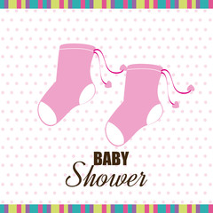 Baby shower design over white background,vector illustration