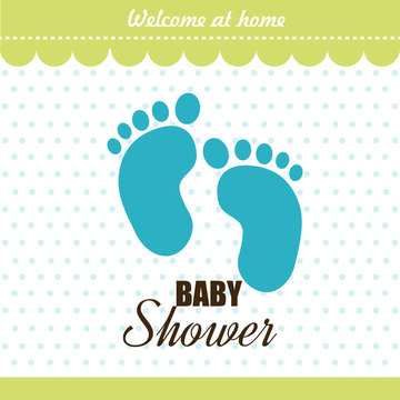 Baby shower design over white background,vector illustration