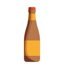 fresh beer bottle isolated icon vector illustration design