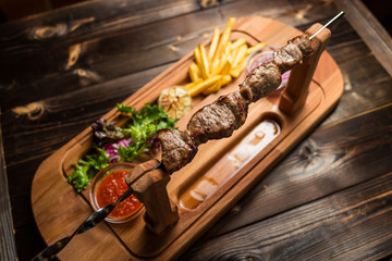 Barbecue on skewer