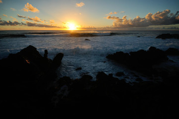 イースター島の夕日