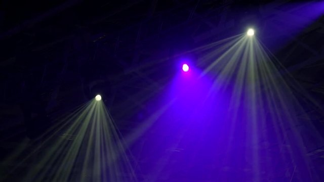 Spectacular light show from the stage lighting rig (moving head, generic and LED fixtures)