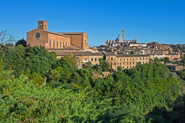 Fototapeta na wymiar Blick auf die Altstadt von Siena