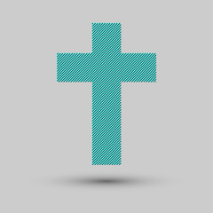 Fototapeta premium church cross symbol. Christian symbol of religion. Vector illustration.