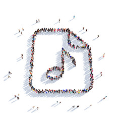 note music people 3d