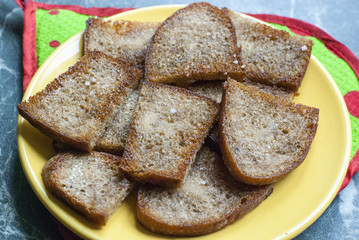 The fried small loafs