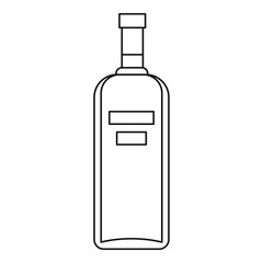 Bottle of vodka icon. Outline illustration of bottle of vodka vector icon for web