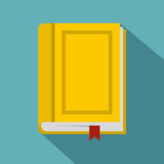 Book icon. Flat illustration of book vector icon for web