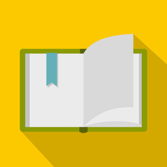Open book icon. Flat illustration of open book vector icon for web