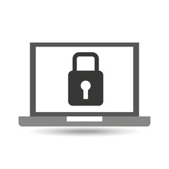laptop technology protection security data icon graphic vector illustration eps 10