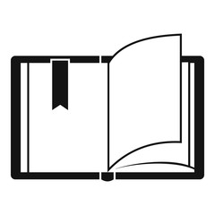 Open book icon. Simple illustration of open book vector icon for web