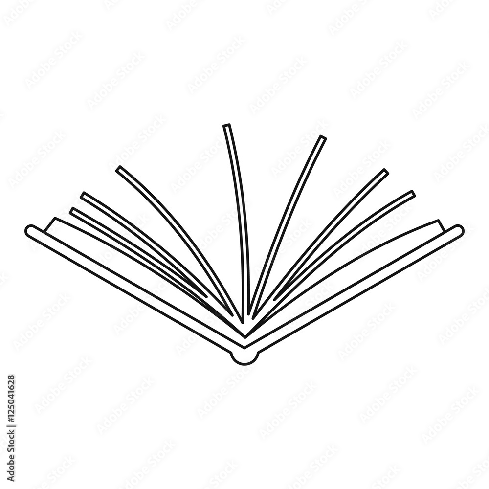 Poster open tutorial icon. outline illustration of open tutorial vector icon for web