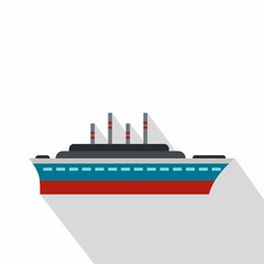 Ship icon. Flat illustration of ship vector icon for web