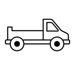 truck vehicle delivery isolated icon vector illustration design