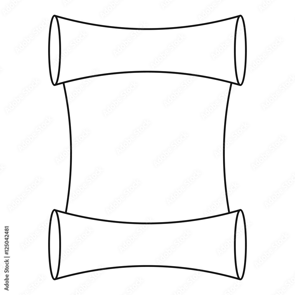 Poster scroll icon. outline illustration of scroll vector icon for web
