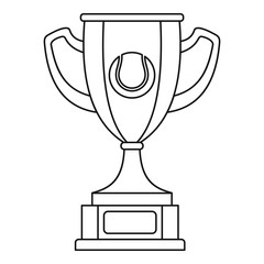 Gold cup icon. Outline illustration of gold cup vector icon for web