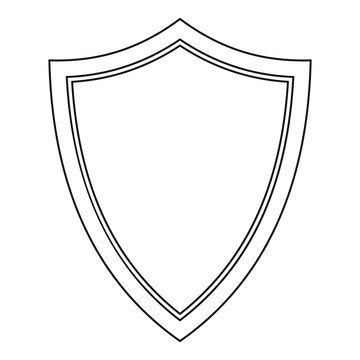 Shield for war icon. Outline illustration of shield for war vector icon for web