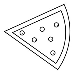 One slice of pie icon. Outline illustration of one slice of pie vector icon for web