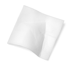 One White Paper Napkin Isolated