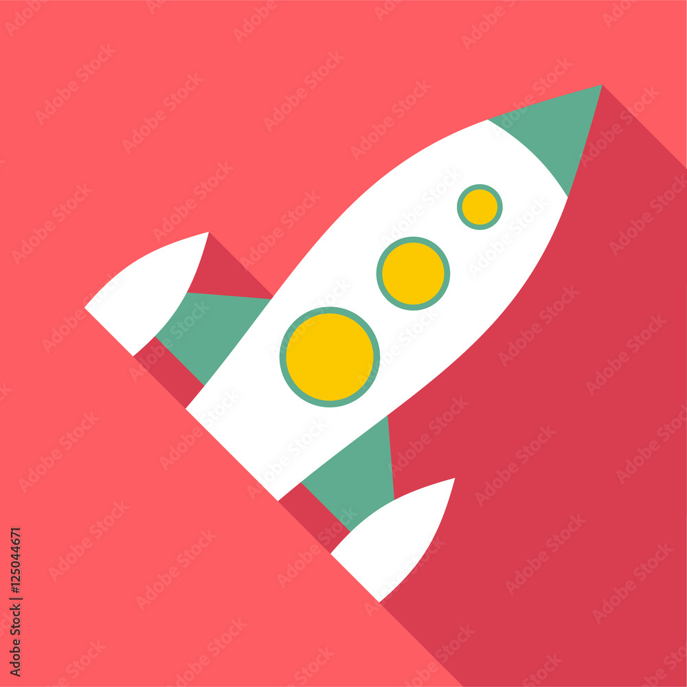 Aufkleber spaceship icon. flat illustration of spaceship vector icon for web