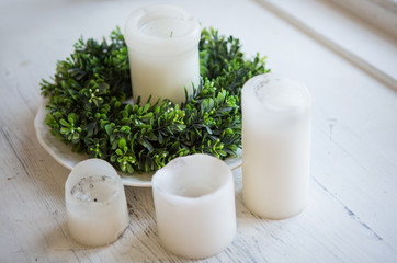 candles in the decor